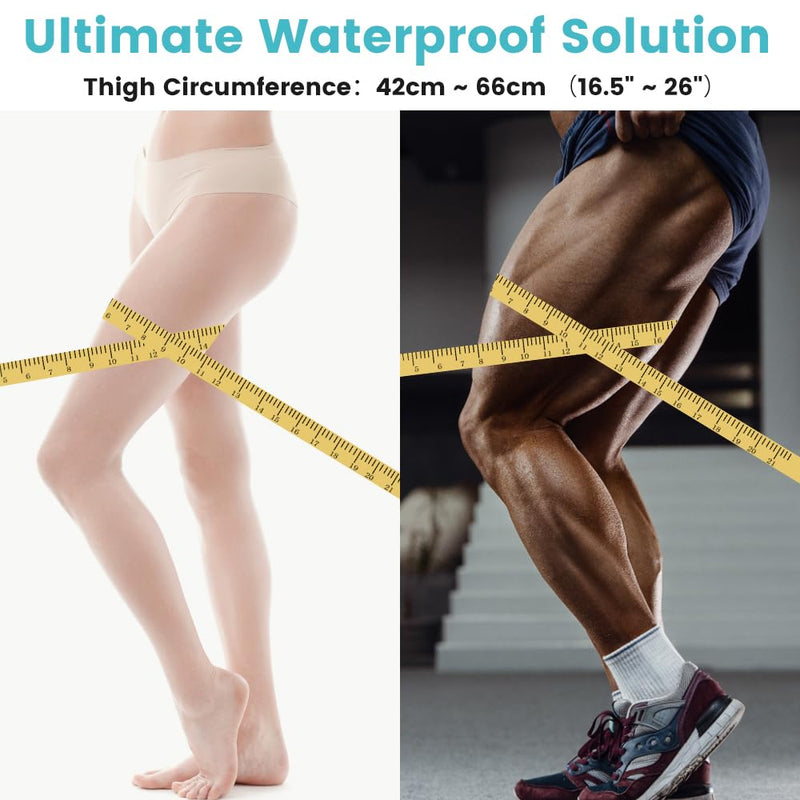 Cast Covers for Shower Leg, Waterproof Cast Cover for Showering, Cast Protector for Shower Leg Adult, Shower Boots for Foot after Surgery, Knee, Ankle, Foot (Diameter - 7.9") Rigid Rim Diameter - 7.9"