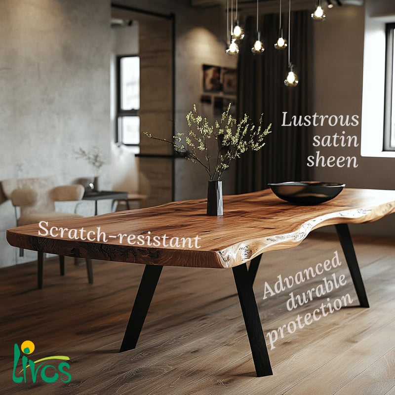 Livos Kunos 244, Natural Wood Oil, Interior Stain and Finish, High Coverage, Easy to Apply, Plant Based, Linseed Oil, Furniture & Flooring Hardwax Oil, Made in Germany (250mL, 426 - Elm Grey) 8.45 Fl Oz (Pack of 1)