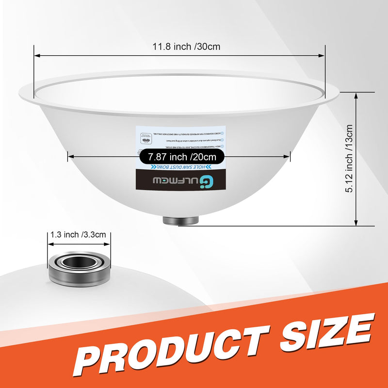 Hole Saw Dust Bowl, Silicone Transparent Drill Dust Collector for Installing Recessed Lights and Various Drilling Tasks, Works with All Hole Saws, Adds Bearings for Durability and Smoother Drilling