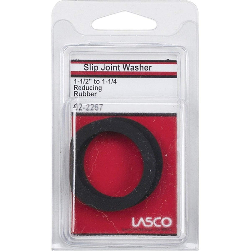 LASCO 02-2267 Rubber 1-1/2 by 1-1/4- Inch Reducing Slip Joint Washers 2-Pack Rubber, 1-1/2-Inch to 1-1/4-Inch