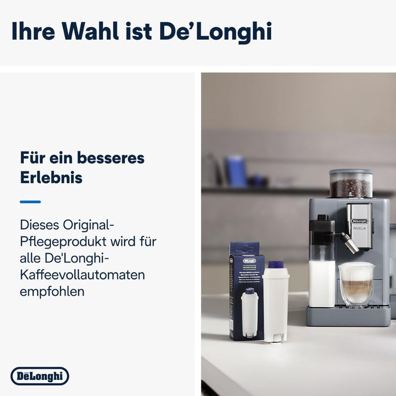 De'Longhi DLSC002 BPA-Free Water Filter Replacement, Pack of 1, White