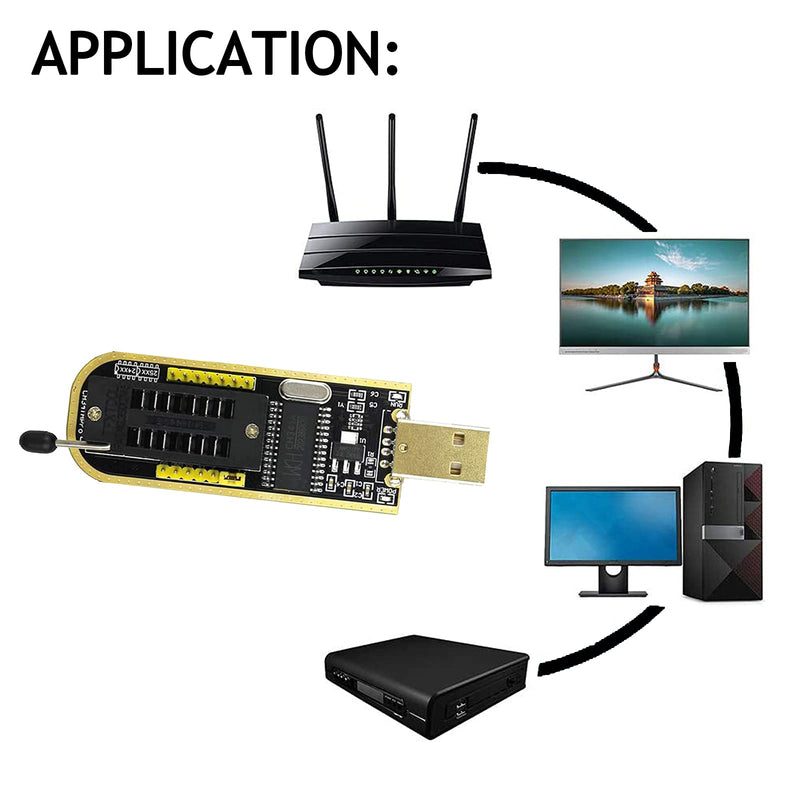 ABSOK SOIC8 SOP8 Flash Chip IC CH341A USB Programmer Flash BIOS Chip USB Programmer Module SB Programmer+SOP8 Clip+Adapter