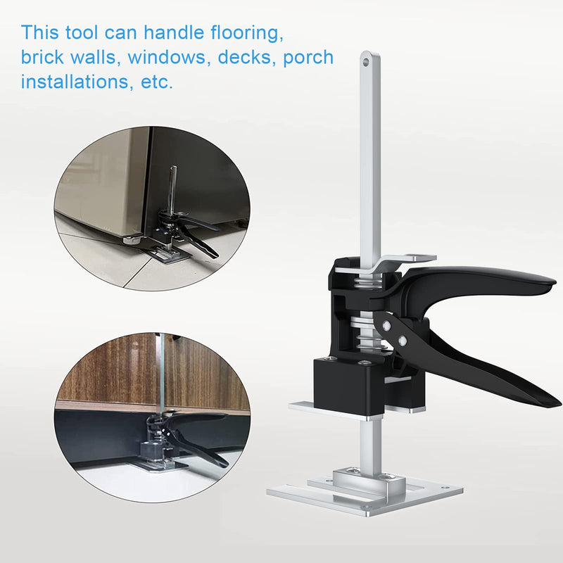 Labor Saving arm Tool-12 inch Portable Height Adjustable Lift Jack,Precision Clamping Hand Device for Drywall,Tile Locator,Furniture,Door Lifter,Cabinet Install(2PCS)