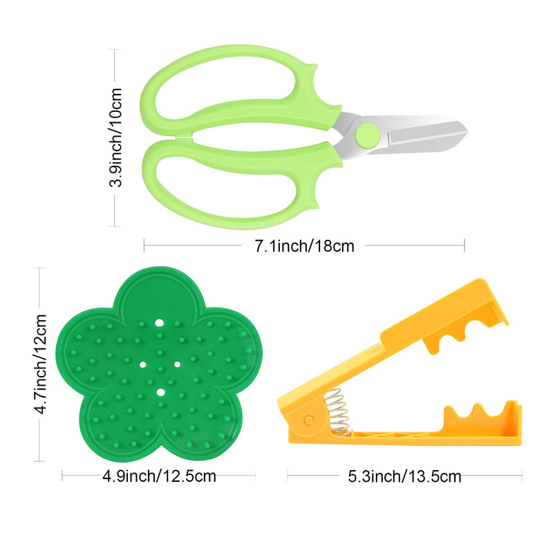 5PCS Rose Thorn Tools Rose Leaf Thorn Strippers with a Rose Pruning Shears and Garden Rose Gloves Pink1 Style-pink