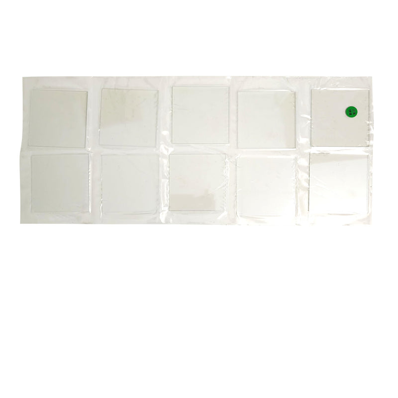 ITO-Coated Conductive Glass Slides, Indium Tin Oxide Glass Substrate, Resistance 7-10 ohm/sq (10 Pcs) (50×50x0.7mm, 10pcs) 50×50x0.7mm, 10pcs