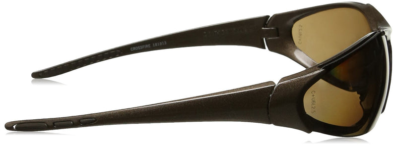 Crossfire Eyewear 181813 Core Polarized Safety Glasses with High Definition Brown Polarized Lens and Mocha Brown Frame