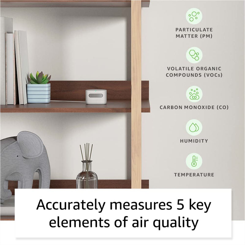 Amazon Smart Air Quality Monitor – Know your air, Works with Alexa Smart Air Quality Monitor only