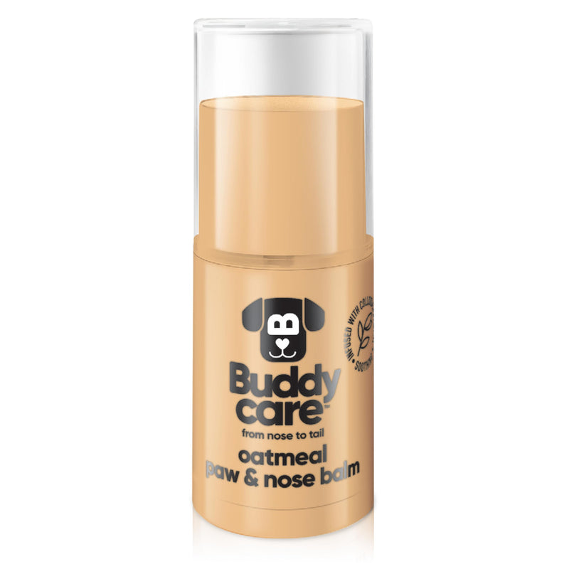 Buddycare Dog Paw & Nose Balm - Oatmeal | Protects & Repairs Dry, Cracked & Chapped Skin | Vegan & Cruelty-Free, Moisturises & Nourishes | Pocket Sized Grooming Accessory