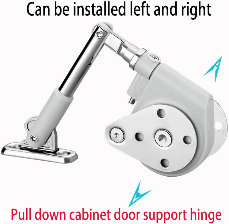 Front Desk Soft Open Hinges Pull Down, 105 ° Pull Down Support Hinge, Slowly Lay Flat and Unfold downwards, Meiyoule Soft Close Hinge Used for Cabinet Door Downward Opening (2-piece Set)