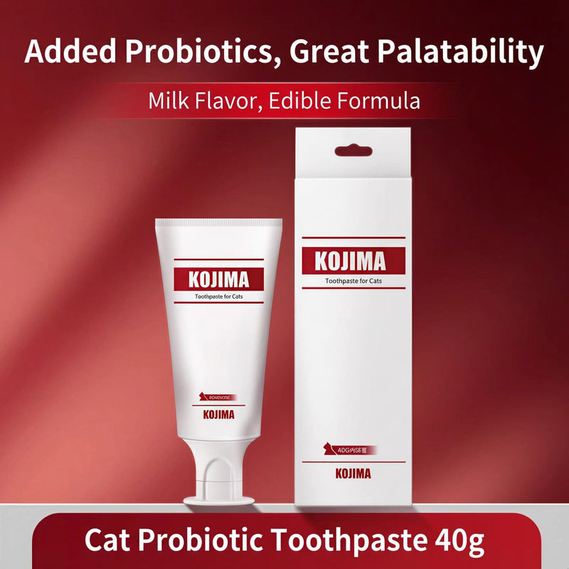 Cat Dental Care Kit – Tuna Flavor Toothpaste 1.35 oz with Toothbrush & Finger Brush | Gentle Formula, Fresh Breath & Plaque Control