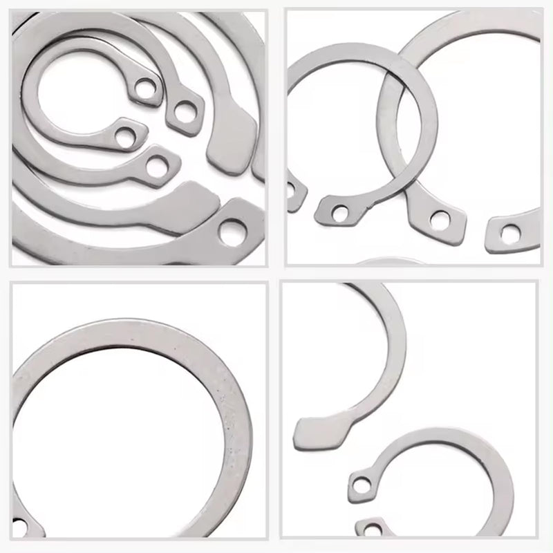50 Pcs External Retaining Rings, Stainless Steel C-Clip Snap Rings, Inner Diameter 10 mm 10mm