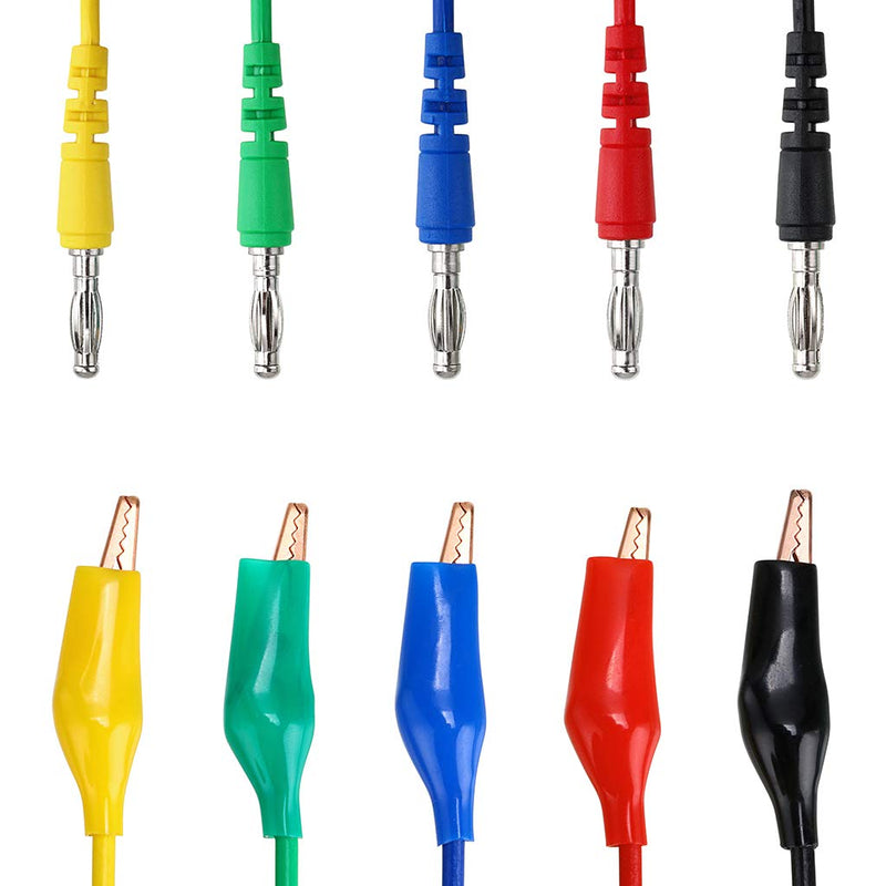 Sumnacon 20Pcs Back Probe Test Kits - 4MM Banana Plug to Alligator Clip Test Leads with 3 Angles 15Pcs Back Probe Pins for Vehicle Automotive Car Circuit Electrical Diagnostic Testing