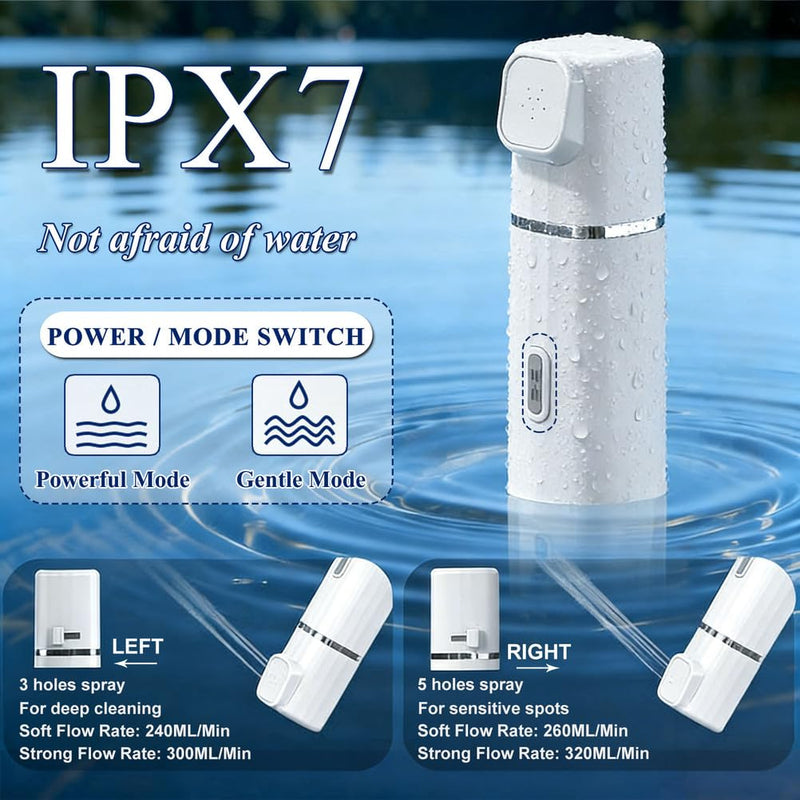 Portable Bidet for Travel,Handheld Bidet Sprayer for Toilet,Electric Portable Bidet for Women Men,Rechargeable,2 Modes,450ML Peri Bottle,Personal Hygiene,Postpartum Care,Baby,Camping