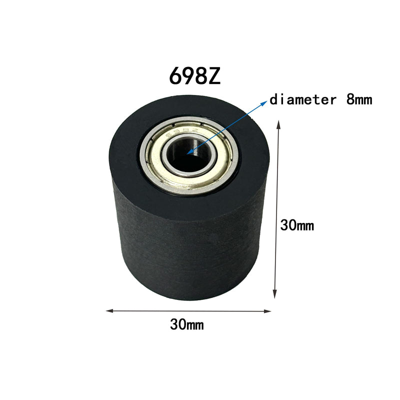 Mechanical Pulley Bearings,Roller Idler Bearing Pulley，Chain Pulley,Tensioner Pulley Guide,Suitable for Street Bikes and Motorcycles(698Z-1pack) 698Z-1pack