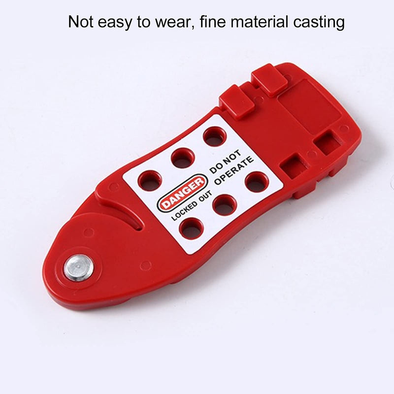 Cable Lockout Hasp, Fish Shaped Cable Lockout Hasp, Red Safety Padlock for Improving Maintenance Efficiency