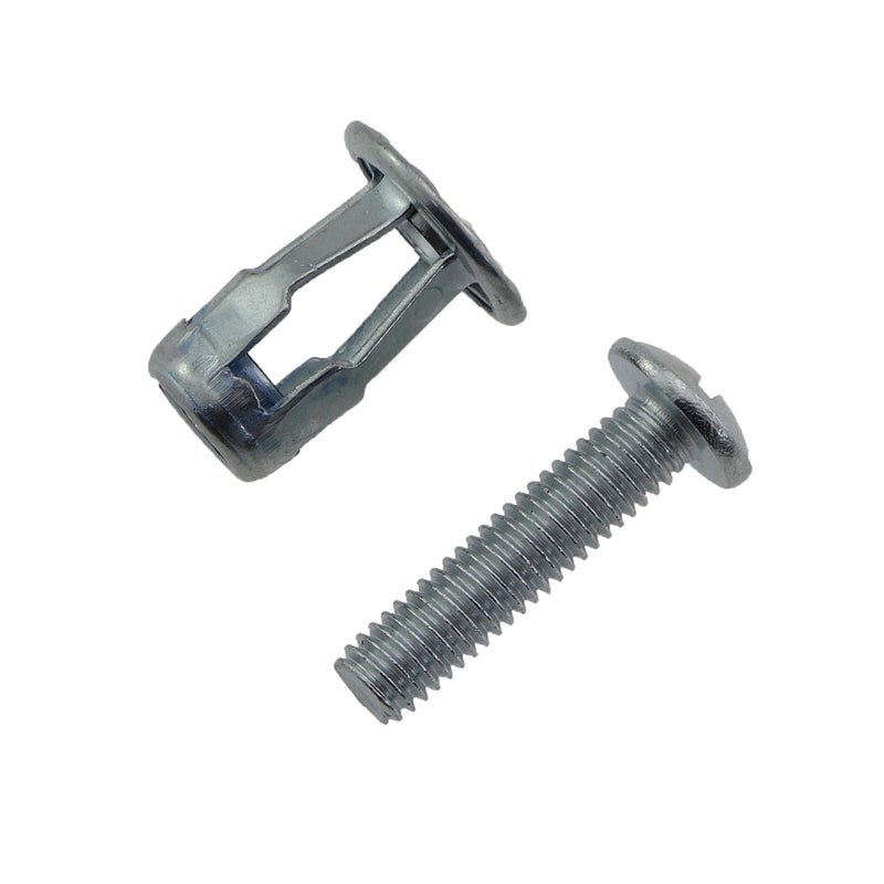 16PCS M6x25 Zinc Plated Carbon Steel Cross Recessed Expansion Screws Hollow Tin Plate Aluminum Plate Countersunk Expansion Screws Petal Nut with Screw Assembly for Thin Soft Wall M6X25mm