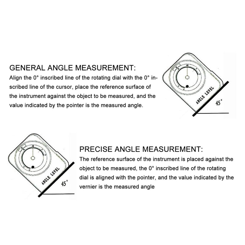 Garosa Magnetic Angle Finder, Stainless Steel Goniometer with Bidirectional Magnetic Stripe for Accurate Angle Detection in Construction and DIY Projects