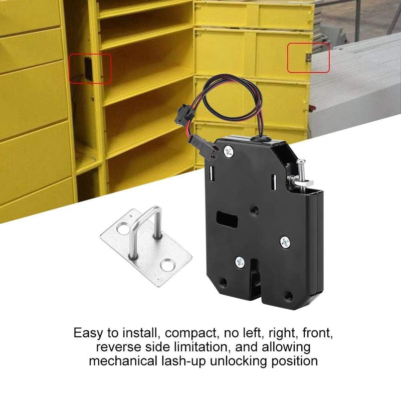 4PCS DC 12V 2A Electromagnetic Hidden Door Latch Locks, 150kg Force Magnetic Cabinet Locks, 1000000 Times Electromagnet Solenoid Lock (4) 4