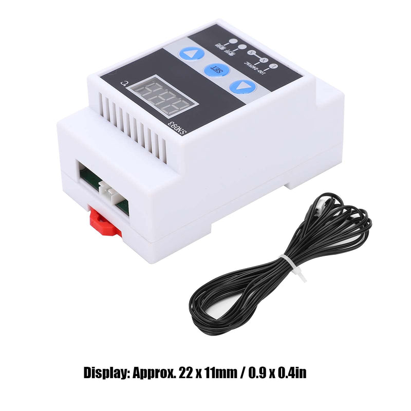 DIN Rail Temperature Regulator, Temperature Sensor Regulator DIN Rail Mount Controller for Heating for Refrigeration for Cooling for Heating Situations