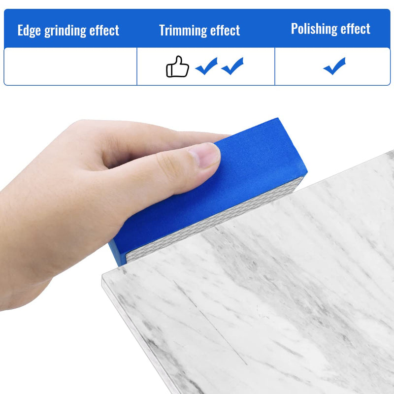 1 Pcs Diamond Hand Pad Sanding Block Sharp Glass Grinding Polishing Pad Sanding Block Foam Backing Hand-Held Sanding Block for Sanding Polishing Marble Tile Ceramics (200#) 200#