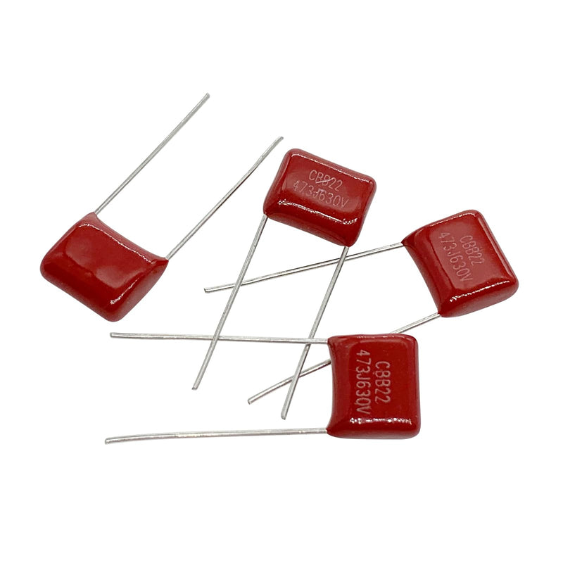20pcs CBB22 630V 473J 0.047UF 47NF Metallized Polypropylene Film Capacitors Assortment Kit Pin Pitch 10 20