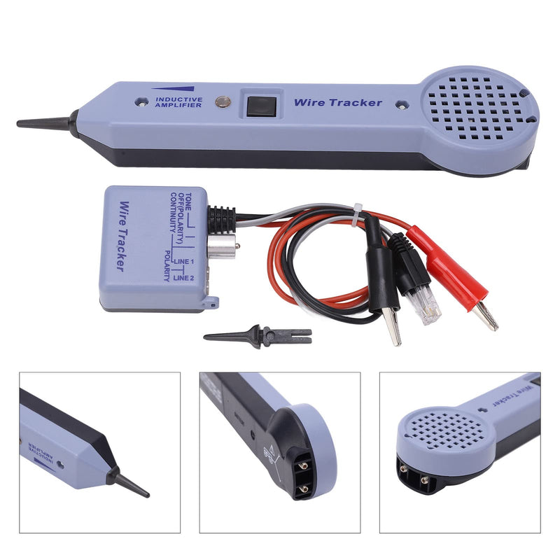 Tone and Probe Kit Network Cable Tracing Tester Kit, Audio Adjustable Wire Tracer and Circuit Tester Professional Tone Tracing Kit Induction Amplifier Cable Toner Detector