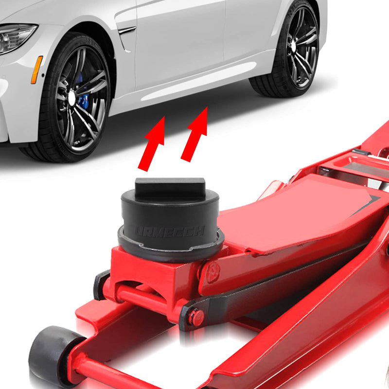 Universal Jack Pad for BMW and Mini, Slotted Rubber Jack Pad Square Polyurethane Jack Pad Frame Rail Protector Adapter for Jack Stand Jack Block (2 Pack) Black x 2 Pack