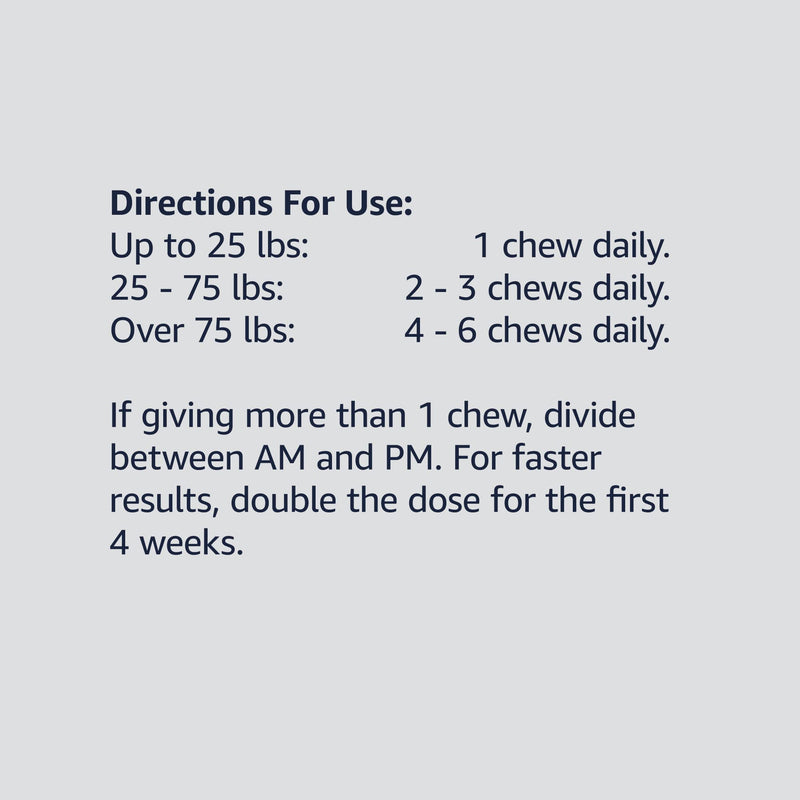 Amazon Basics Premium Dog Hip & Joint Supplement Chews with EPA and DHA, 120 Count (Previously Solimo) 120 Count (Pack of 1)