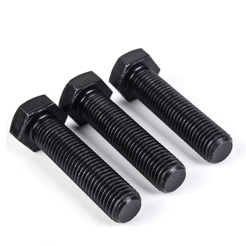 M6-1.0 x 45mm Hex Head Screw Bolt, Carbon Steel Grade 8.8, Black Oxide Finish,Metric Thread, Hexagon Head Bolts for Hardware Furniture Machinery,25 PCS M6-1.0 x 45mm（25 Pcs）