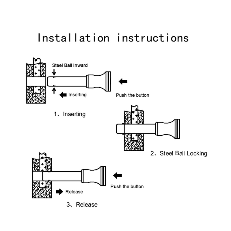 Stainless Steel Handle Ball Lock pin, Multimedia Audio Button Quick Latch Safety pin, Quick-Release pin with Lanyard (Dia:15/32in(12mm)-2pcs, Clamping Length:2in(51mm)) Dia:15/32in(12mm)-2pcs Clamping length:2in(51mm)