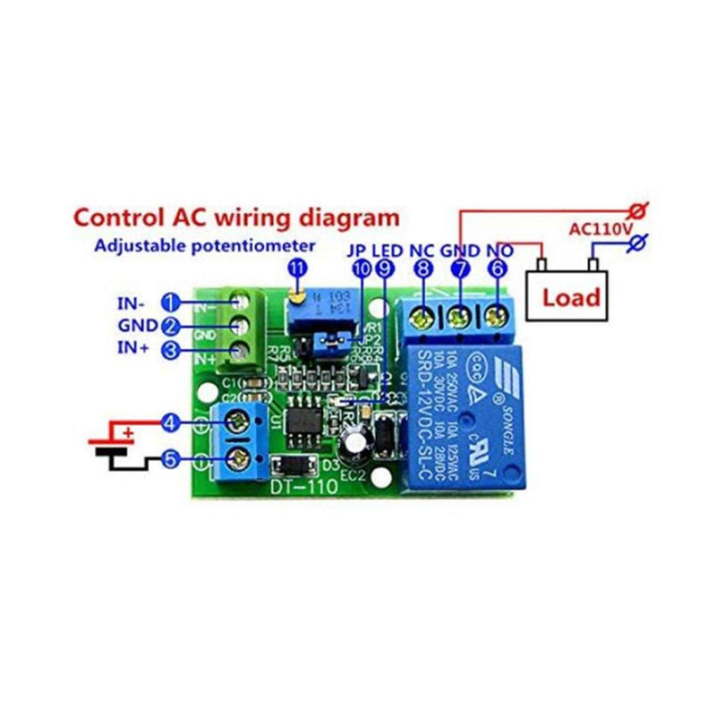 Taidacent LM393 Voltage Comparator Relay Module 1 Channel / 1CH 5V/12V/24V Volt Comparison Board Stable Perfect (5V)