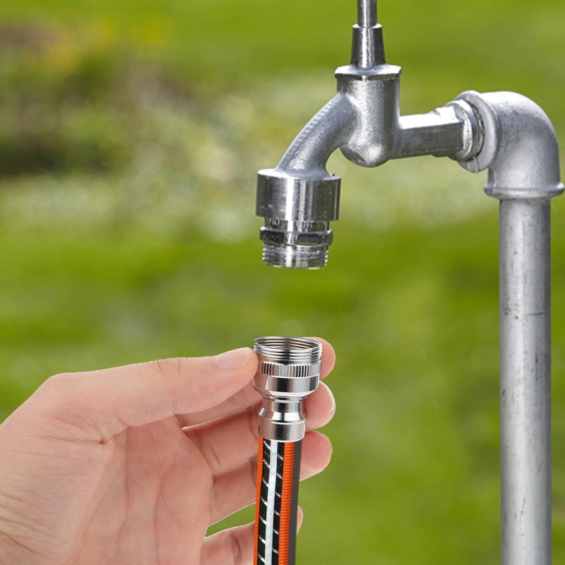 Faucet Snap Adapter Connection Sink Faucet Adapter Portable Dishwasher Faucet Adapter Faucet Aerator Sink Hose Adapter Countertop Dishwasher Connection Accessories (15/16-27Male or 55/64-27Famale)