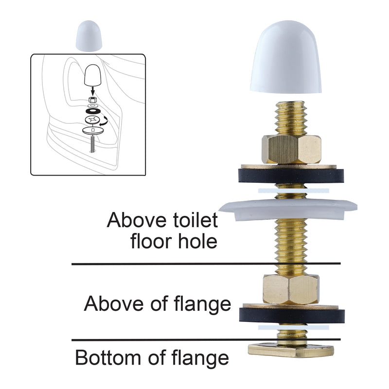 Hibbent Extra Thick Toilet Wax Ring, Toilet Bowl Wax Seal Kit with Closet Bolts, PE Flange and Extra Retainers, Thick Wax Ring Gasket for 3-inch/4-inch Waste line-Gas, Odor and Watertight Seal Thick/1 PACK