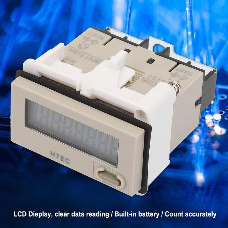 H7EC NV Electronic Counter DC 3-36V Digital Electric Counter Totalizer with 8 Digit LCD Display