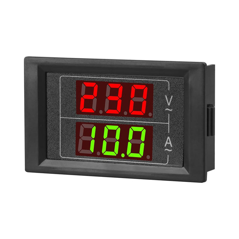2-Pack 2in1 Panel Multimeter 110V/220V, Digital Ammeter Voltmeter AC 80V-300V 100A, Volt Amp Meter LED Display Voltage Amperage Detector Tester Gauge with Current Transformer CT (Volt+Amp) Volt+Amp