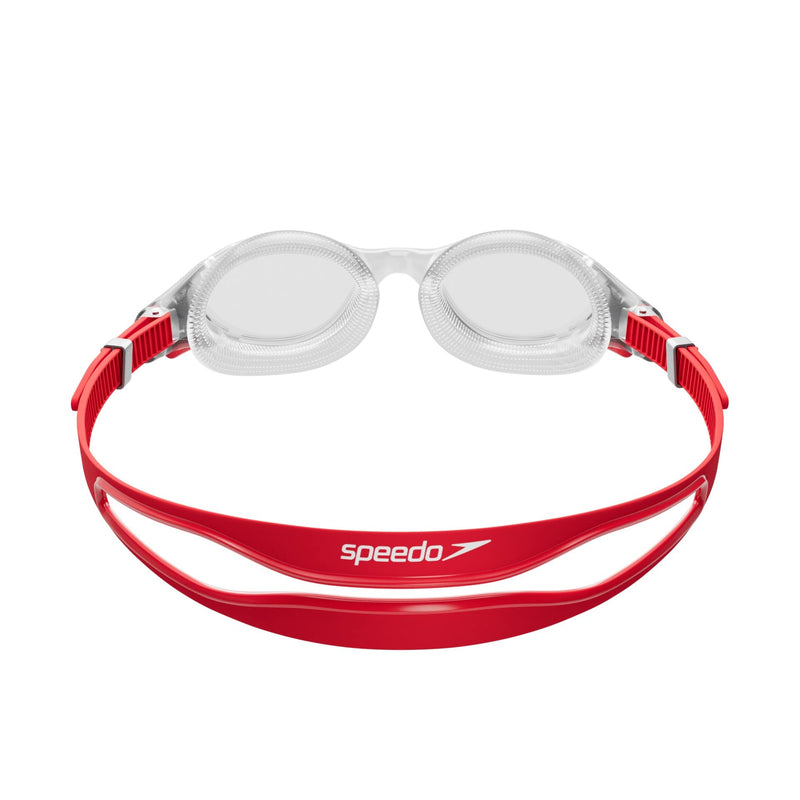 Speedo Unisex-Adult Swim Goggle Biofuse 2.0 Fed Red/Silver/Clear One Size