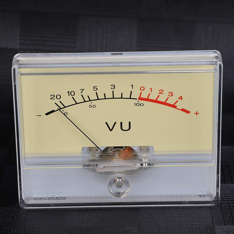 T-90 VU Meter DB Test Meter Amplifier Level Indicator with Light Bulb for Recording Studio Car Audio Sound Equipment and PA System Monitoring