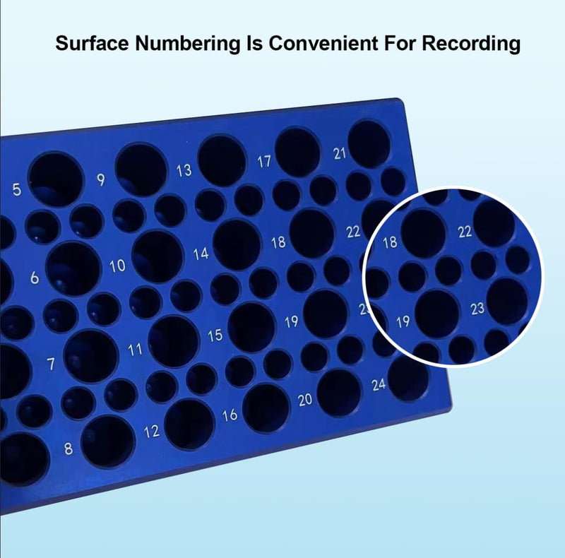Aluminum Cooling Block - 24 Well+36 Well PCR Tubes Cooler,24-Well for 1.5ml /2ml Centrifuge Tubes and 36-Well for 0.2ml PCR Tubes