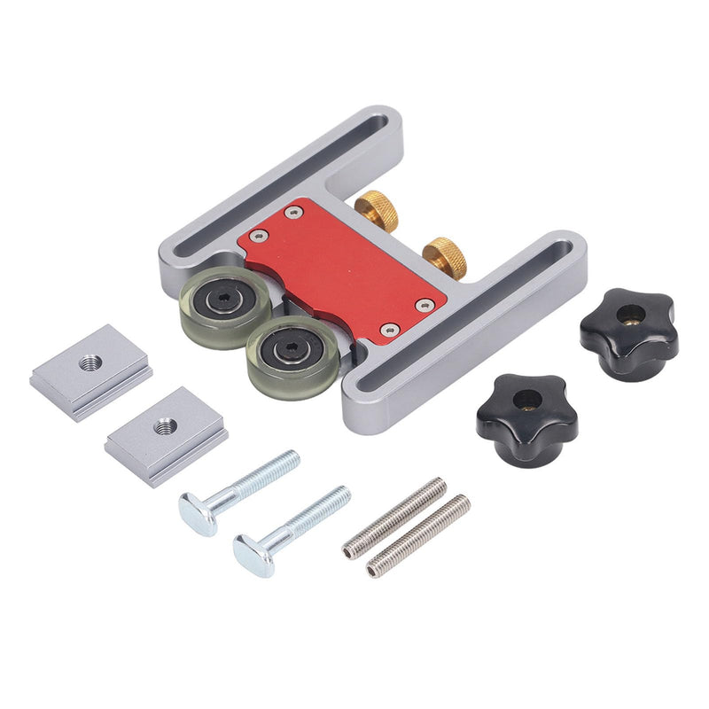 Adjustable Dual Bearing Roller Aluminum Alloy Table Saw Feeding Roller for Woodworking Saw Table