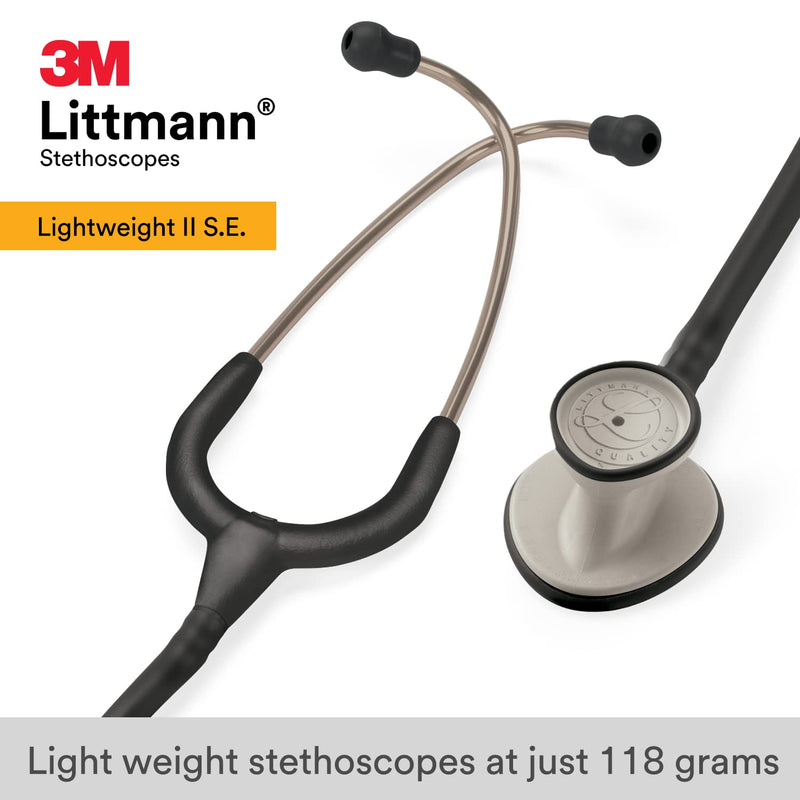 3M Littmann Lightweight II S.E. Stethoscope, 2450, 28" Black Tube
