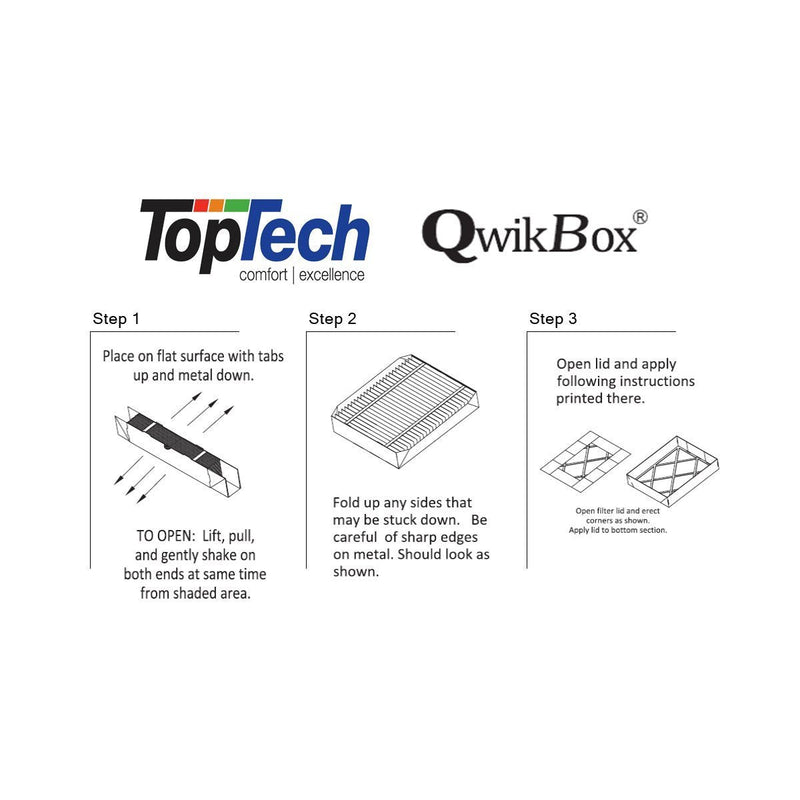 TopTech TT-FM-2020 OEM Air Filter, 20x20x4 MERV 11, Assembly Required