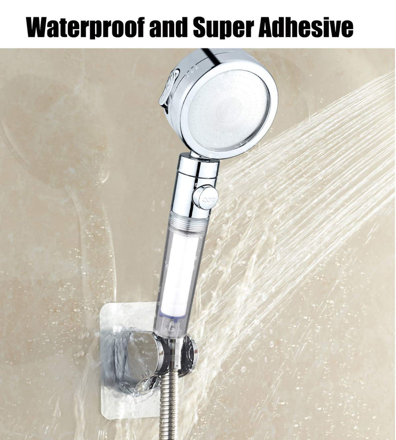 Strong Adhesive and Waterproof Shower Head Holder, Adjustable Handheld Shower Holder Wall Mount Shower Bracket by Lofekea Silver - 1 PACK