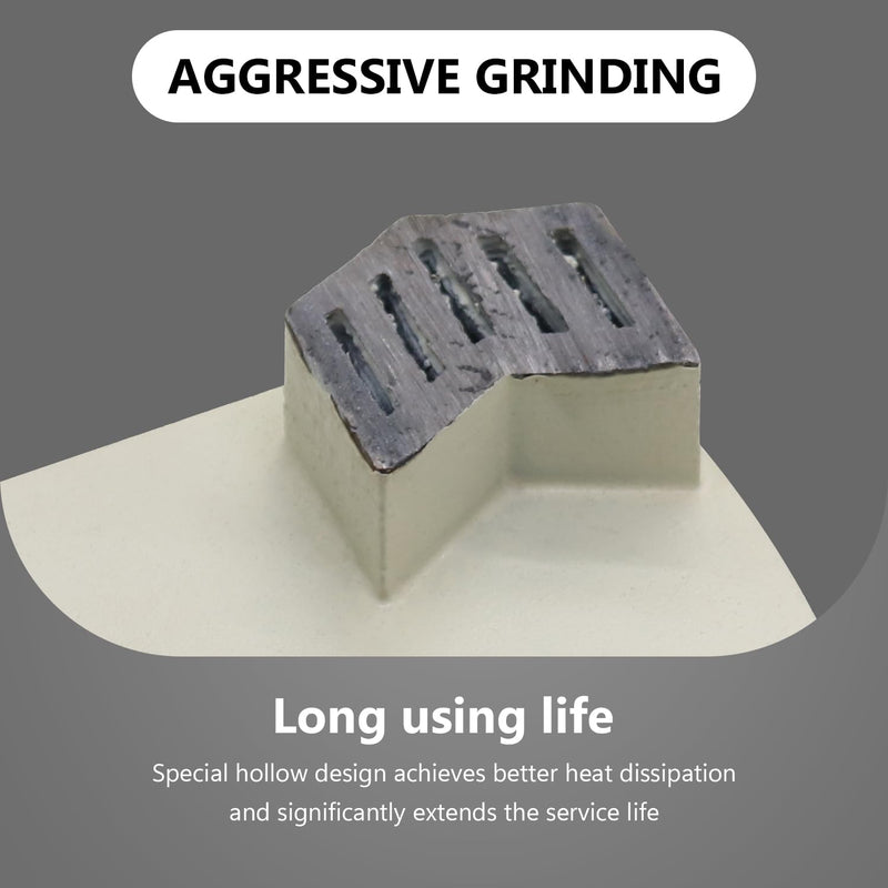 Concrete Floor Grinding Disc, Redi-Lock Metal Diamond Grinding Shoes Compatible with Husqvarna Grinders, Single Arrow Seg, 30/40 Grit 6S Soft Bond, 3PCS