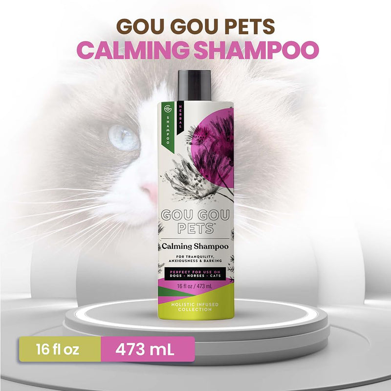 Holistic Natural Derived Calming Pet Shampoo for Anxiety: Veterinarian Recommended: Providing Stress Relief for Dogs, Cats and Horses - Made in USA - 16 oz Calming, Lavender, Bergamot, Geranium - PawsPlanet Australia