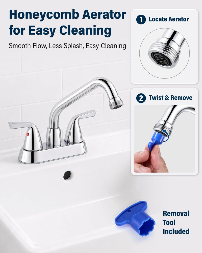Aolemi Utility Laundry Sink Faucet,3/4" NPT Threaded End,Polish Chrome Polish Chrome