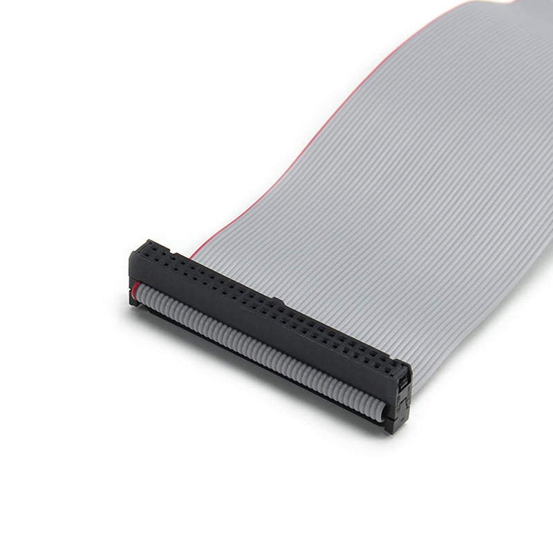 Fielect 2pcs IDC 50 Pin Connector Gray Wire Flat Ribbon Cable Connector Length 30cm 2.54mm Pitch