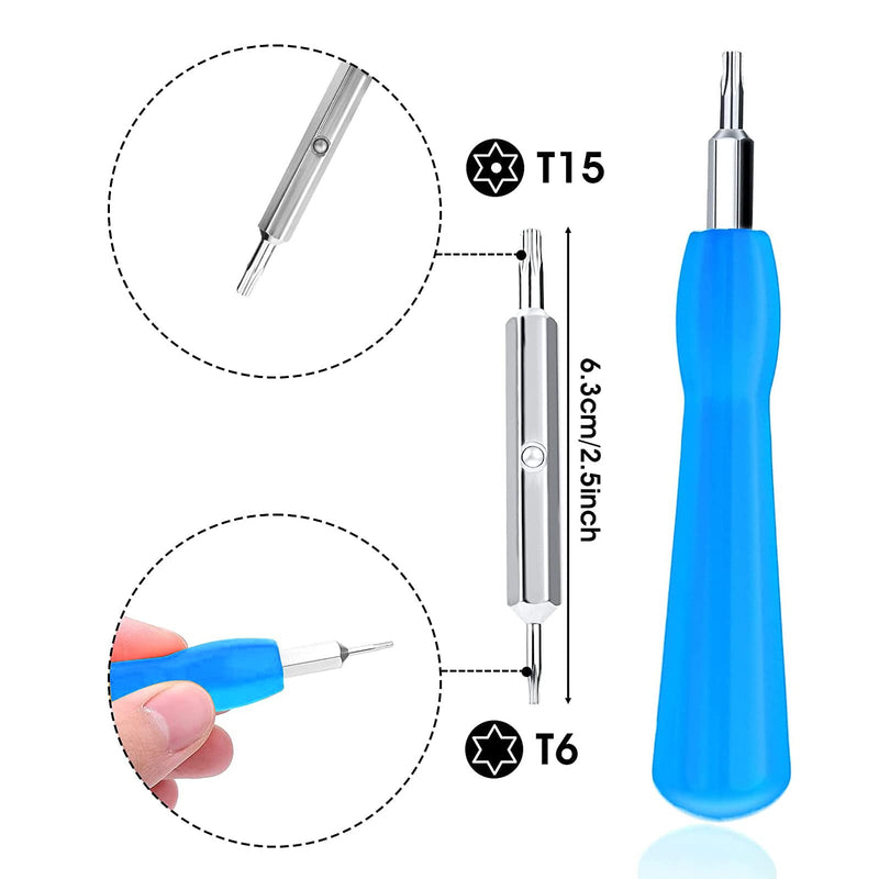 Replacement Screwdriver T6 T15 & + 20Pcs Screws Fit Ring Doorbell 2 3 4 Plus Pro Elite Blue
