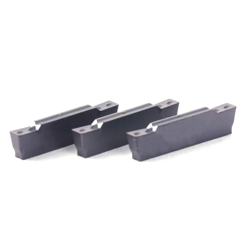 MGMN200-M Carbide Grooving Inserts for MGEHR/L and MGIVR/L Grooving Cut-Off Tool Holder, Installed with KOLORY, PVD Coating, 10pcs