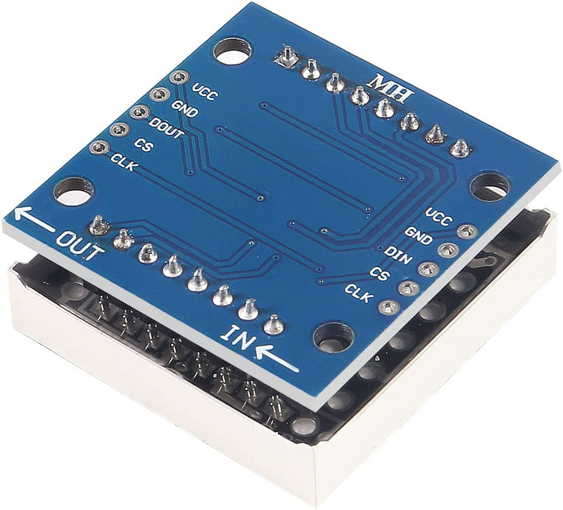 5PCS MAX7219 8x8 Dot Matrix LED Display Module 5V MCU Control MAX7219 8 * 8 LED Dot Matrix DIY Kit (Blue) Blue - NewNest Australia