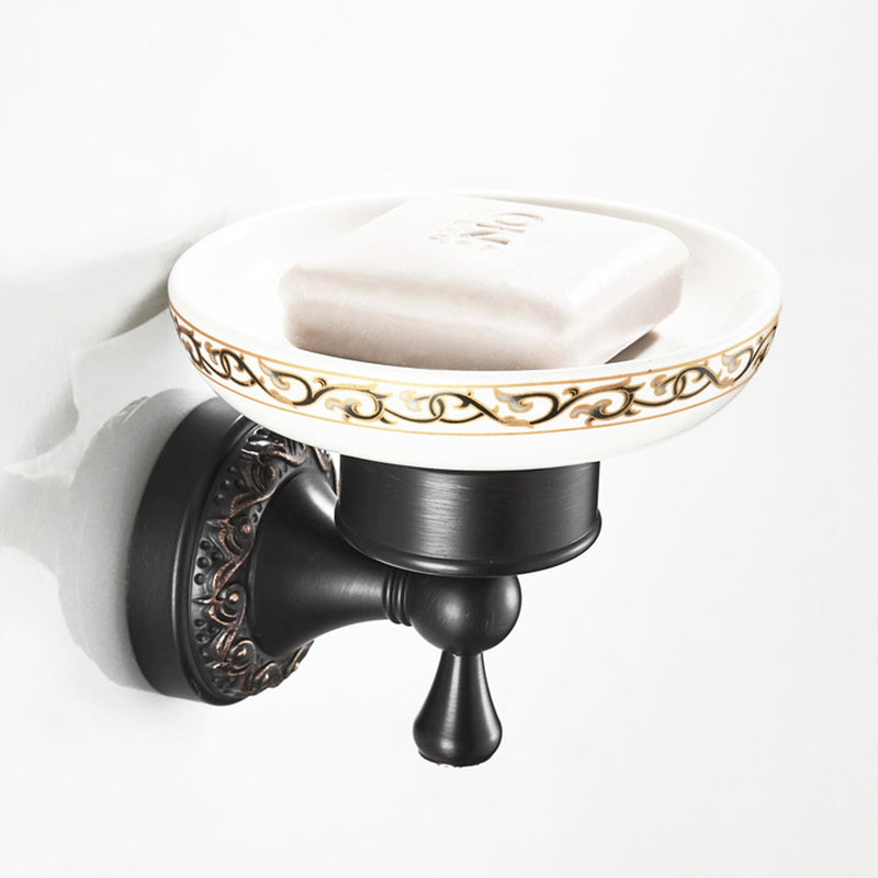 Oil Rubble Bronze Brass Bath Toilet Paper Holder with Shelf, Wall Mounted Black Bathroom Hardware Accessories, Pattern Carving Design Soap Holder